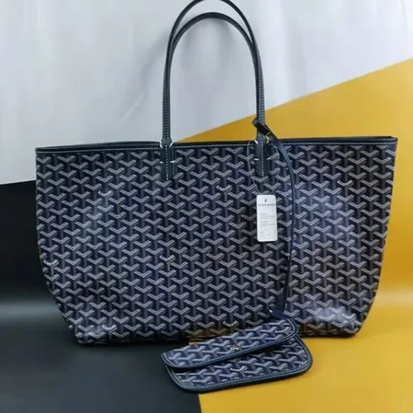 Goyard Blue and Black Tote Bag - Picture 1 of 6